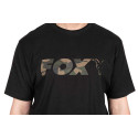 KOSZULKA FOX BLACK/CAMO LOGO T-SHIRT Roz.M - Centrum wędkarskie - Sklep wędkarski Jarofishing