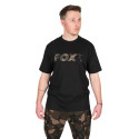 KOSZULKA FOX BLACK/CAMO LOGO T-SHIRT Roz.XL - Centrum wędkarskie - Sklep wędkarski Jarofishing