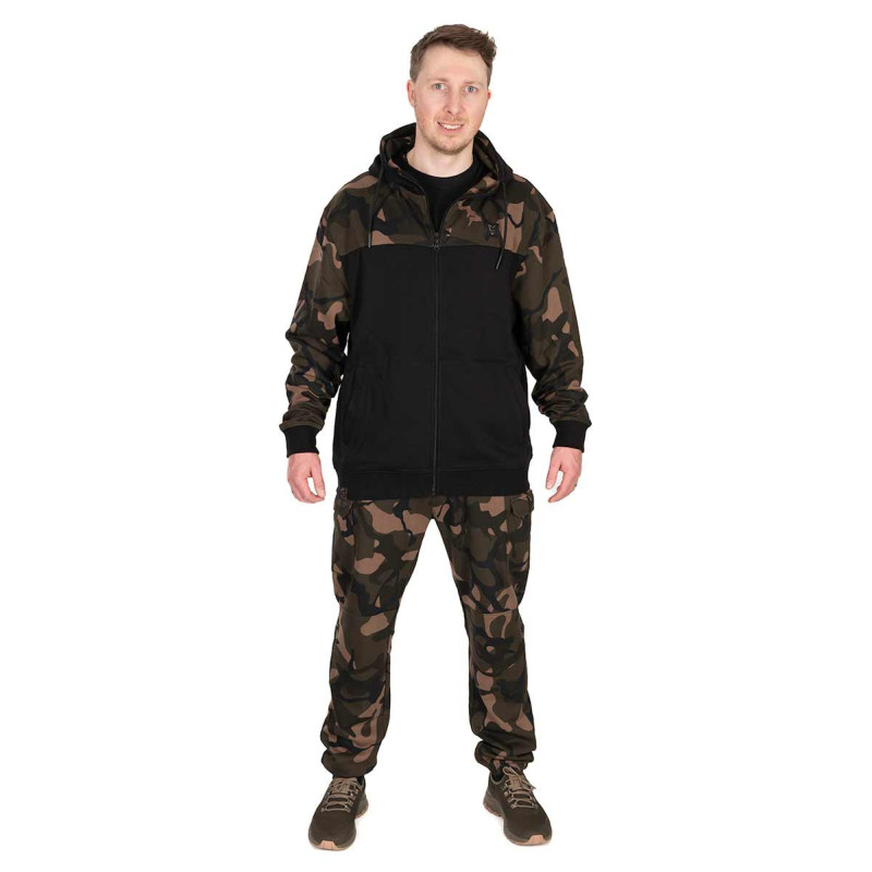 Bluza Fox LW Black / Camo Split Zip Hoody - roz. M - Centrum wędkarskie - Sklep wędkarski Jarofishing Bluza Fox LW Black / Camo Split Zip Hoody - roz. M - Centrum wędkarskie - Sklep wędkarski Jarofishing