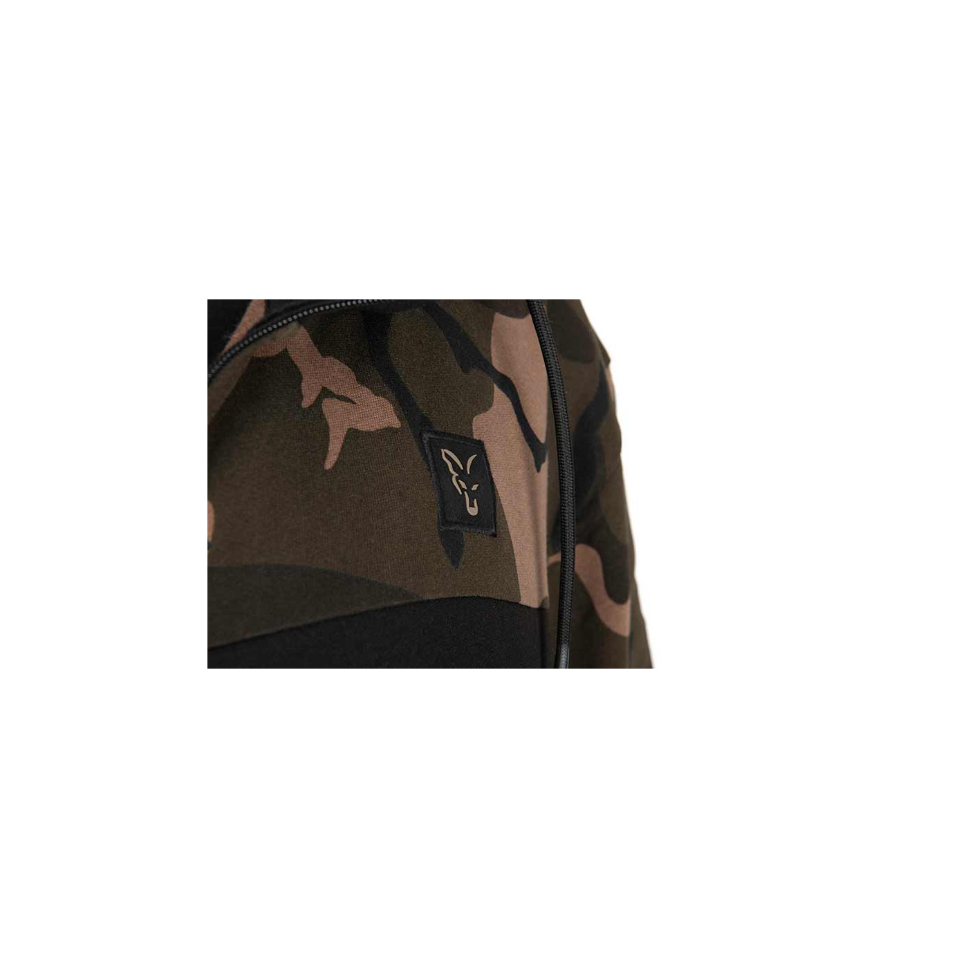 Bluza Fox LW Black / Camo Split Zip Hoody - roz. M - Centrum wędkarskie - Sklep wędkarski Jarofishing Bluza Fox LW Black / Camo Split Zip Hoody - roz. M - Centrum wędkarskie - Sklep wędkarski Jarofishing
