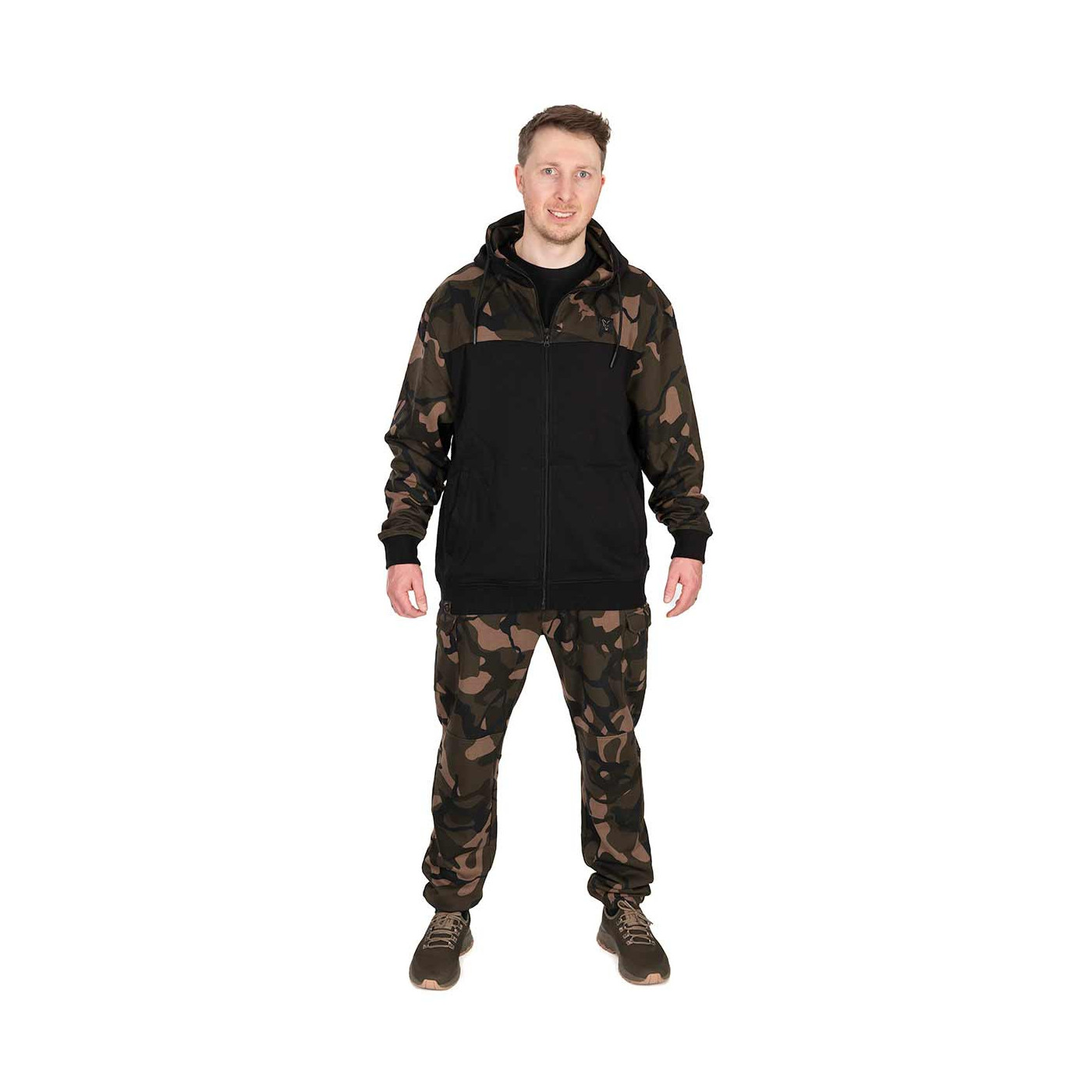 Bluza Fox LW Black / Camo Split Zip Hoody - roz. L - Centrum wędkarskie - Sklep wędkarski Jarofishing Bluza Fox LW Black / Camo Split Zip Hoody - roz. L - Centrum wędkarskie - Sklep wędkarski Jarofishing