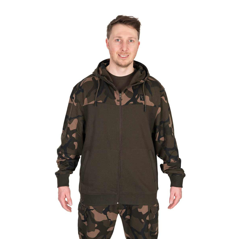Bluza Fox LW Khaki / Camo Split Zip Hoody - roz. XXL - Centrum wędkarskie - Sklep wędkarski Jarofishing Bluza Fox LW Khaki / Camo Split Zip Hoody - roz. XXL - Centrum wędkarskie - Sklep wędkarski Jarofishing