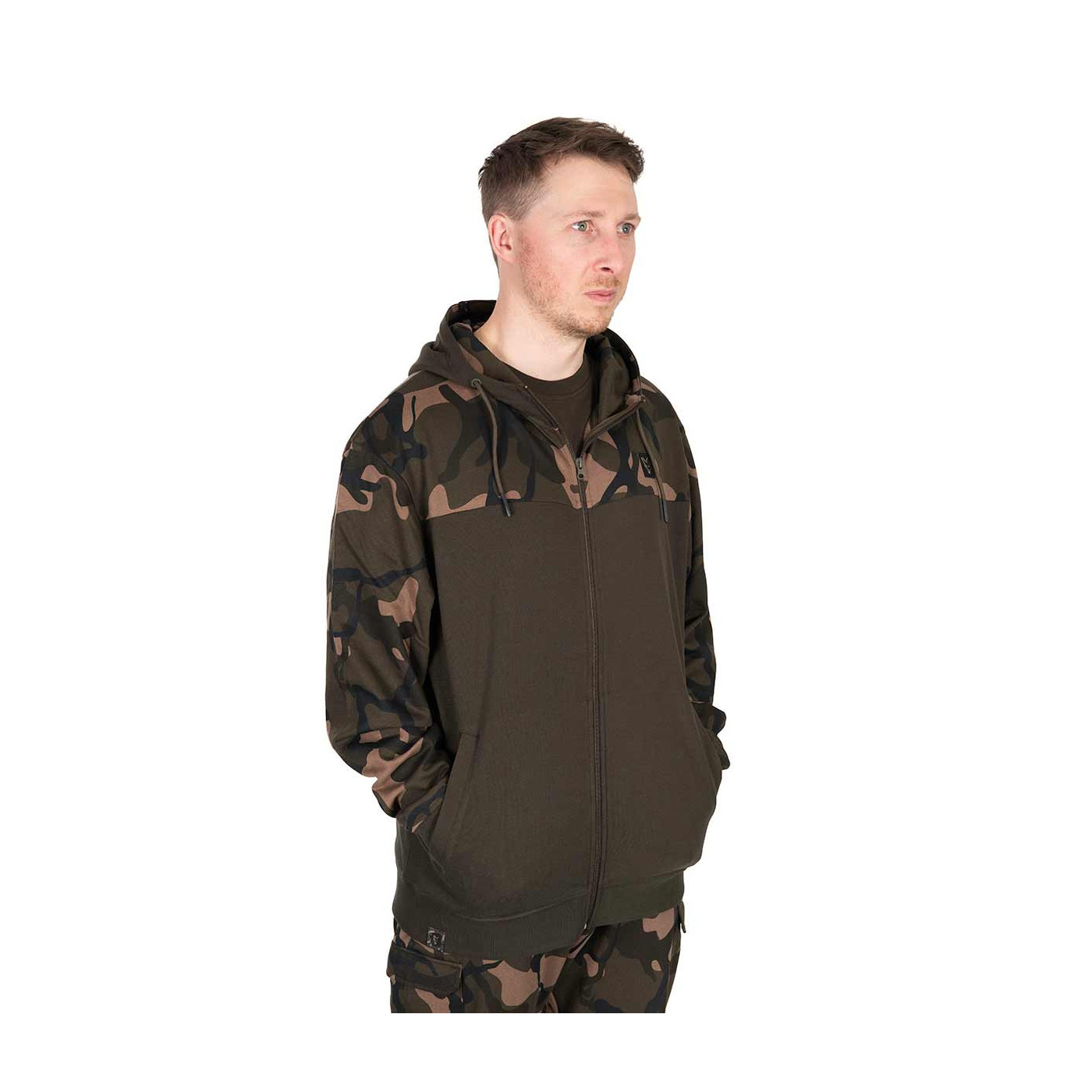 Bluza Fox LW Khaki / Camo Split Zip Hoody - roz. XXL - Centrum wędkarskie - Sklep wędkarski Jarofishing Bluza Fox LW Khaki / Camo Split Zip Hoody - roz. XXL - Centrum wędkarskie - Sklep wędkarski Jarofishing