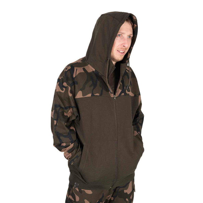 Bluza Fox LW Khaki / Camo Split Zip Hoody - roz. XXL - Centrum wędkarskie - Sklep wędkarski Jarofishing Bluza Fox LW Khaki / Camo Split Zip Hoody - roz. XXL - Centrum wędkarskie - Sklep wędkarski Jarofishing