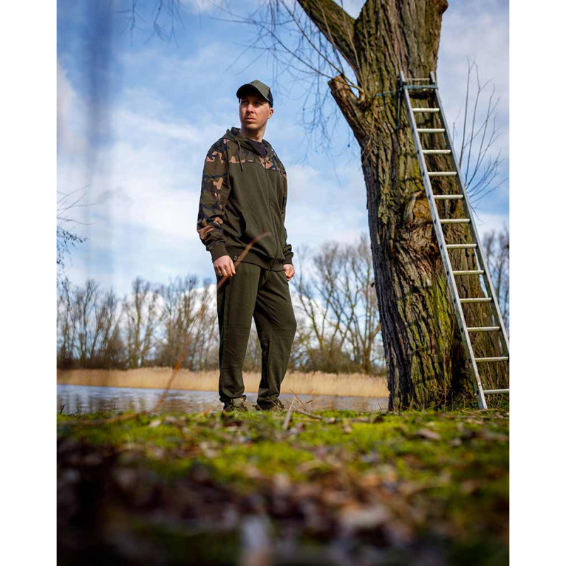 Bluza Fox LW Khaki / Camo Split Zip Hoody - roz. XXXL - Centrum wędkarskie - Sklep wędkarski Jarofishing