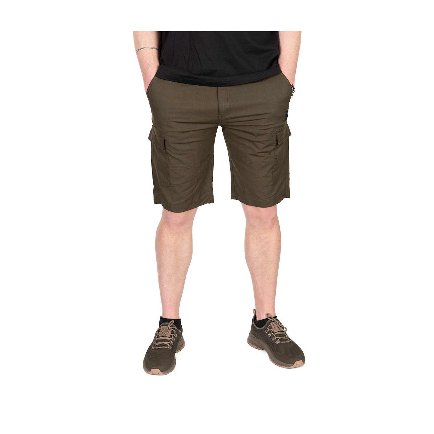 Krótkie Spodenki Fox LW Khaki Combat Short Roz.L - Centrum wędkarskie - Sklep wędkarski Jarofishing