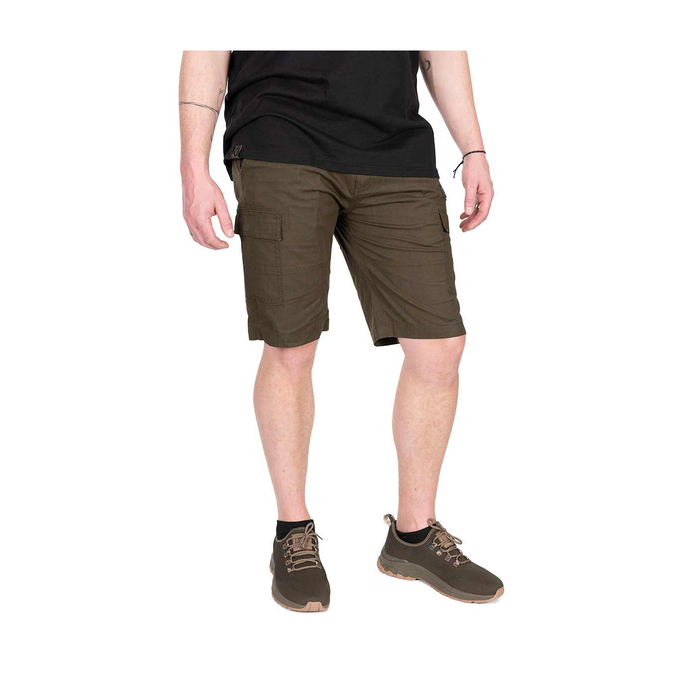 Krótkie Spodenki Fox LW Khaki Combat Short Roz.XL - Centrum wędkarskie - Sklep wędkarski Jarofishing