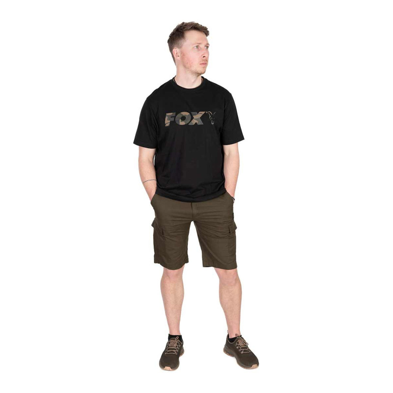 Krótkie Spodenki Fox LW Khaki Combat Short Roz.XL - Centrum wędkarskie - Sklep wędkarski Jarofishing