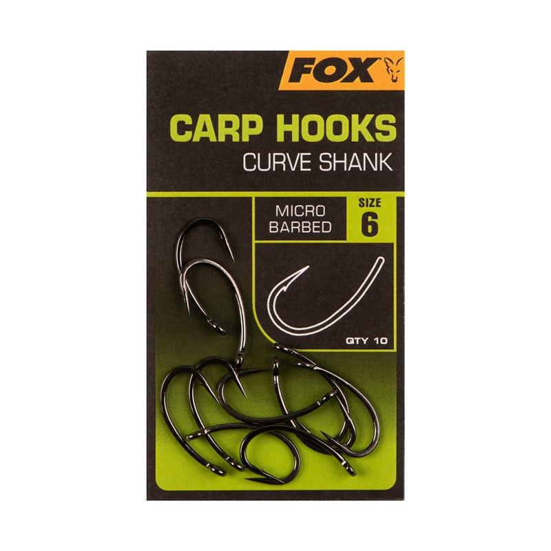 Haczyki Fox Carp Hooks Curve Shank Roz. 6 - Centrum wędkarskie - Sklep wędkarski Jarofishing