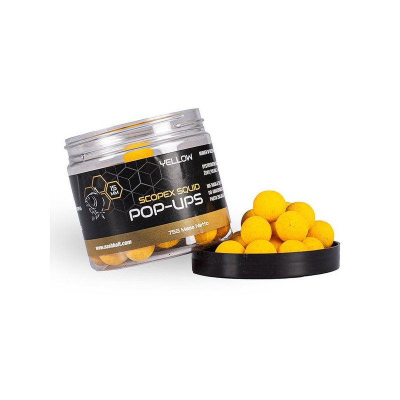 Pop Ups Nash Scopex Squid 15mm 75g Yellow - Centrum wędkarskie - Sklep wędkarski Jarofishing Pop Ups Nash Scopex Squid 15mm 75g Yellow - Centrum wędkarskie - Sklep wędkarski Jarofishing