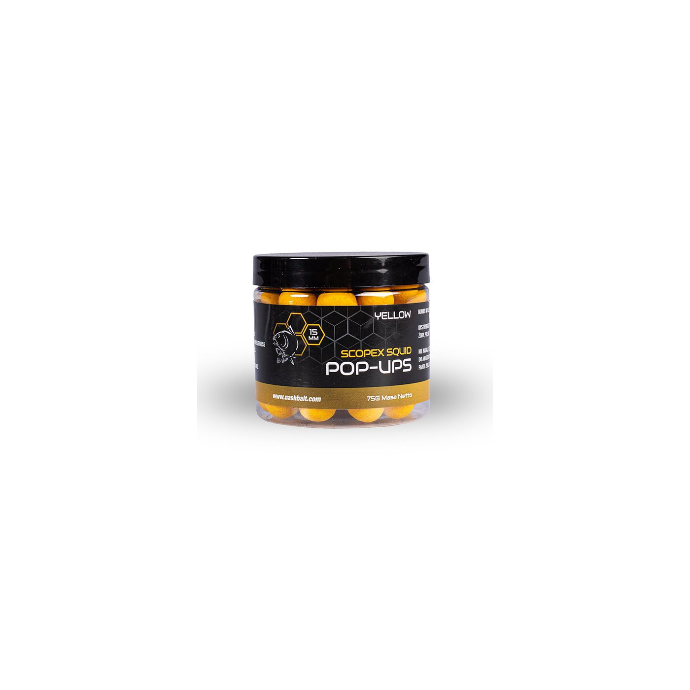 Pop Ups Nash Scopex Squid 20mm 75g Yellow - Centrum wędkarskie - Sklep wędkarski Jarofishing