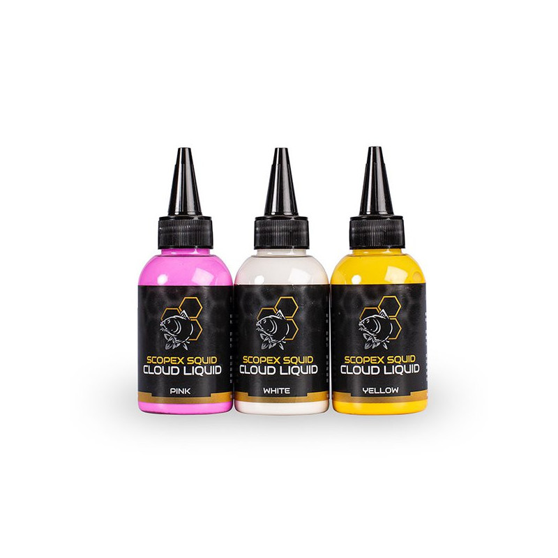 Liquid Nash Scopex Squid Cloud Liquid 100ml Yellow - Centrum wędkarskie - Sklep wędkarski Jarofishing