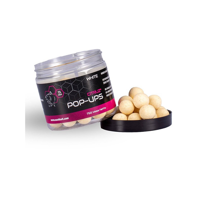 Pop Ups Nash Citruz 20mm 75g White - Centrum wędkarskie - Sklep wędkarski Jarofishing