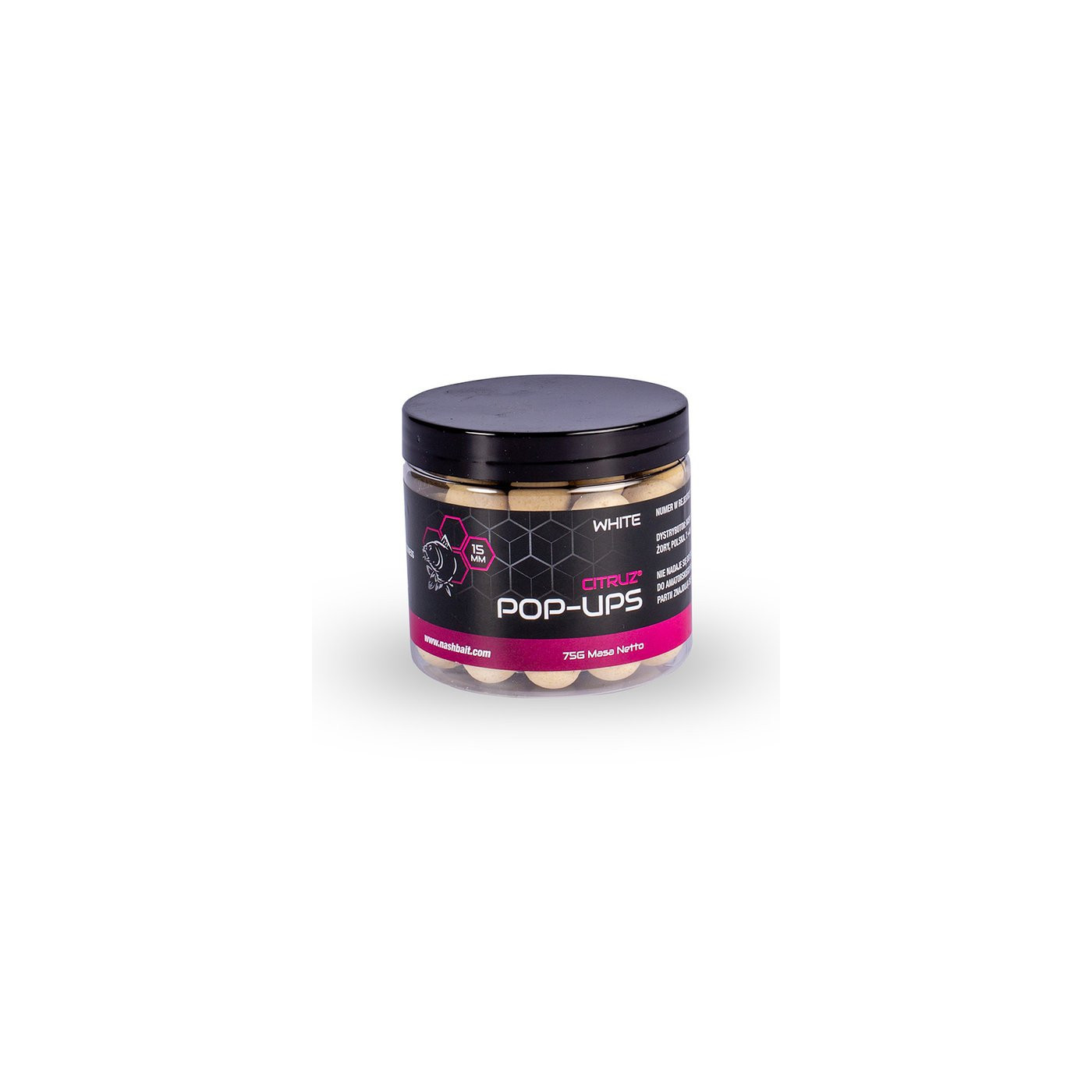 Pop Ups Nash Citruz 20mm 75g White - Centrum wędkarskie - Sklep wędkarski Jarofishing