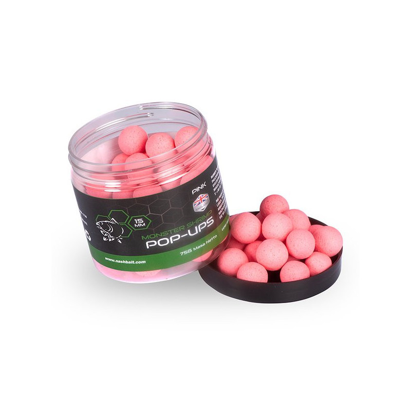 Pop Ups Nash Monster Shrimp 20mm 75g Pink - Centrum wędkarskie - Sklep wędkarski Jarofishing