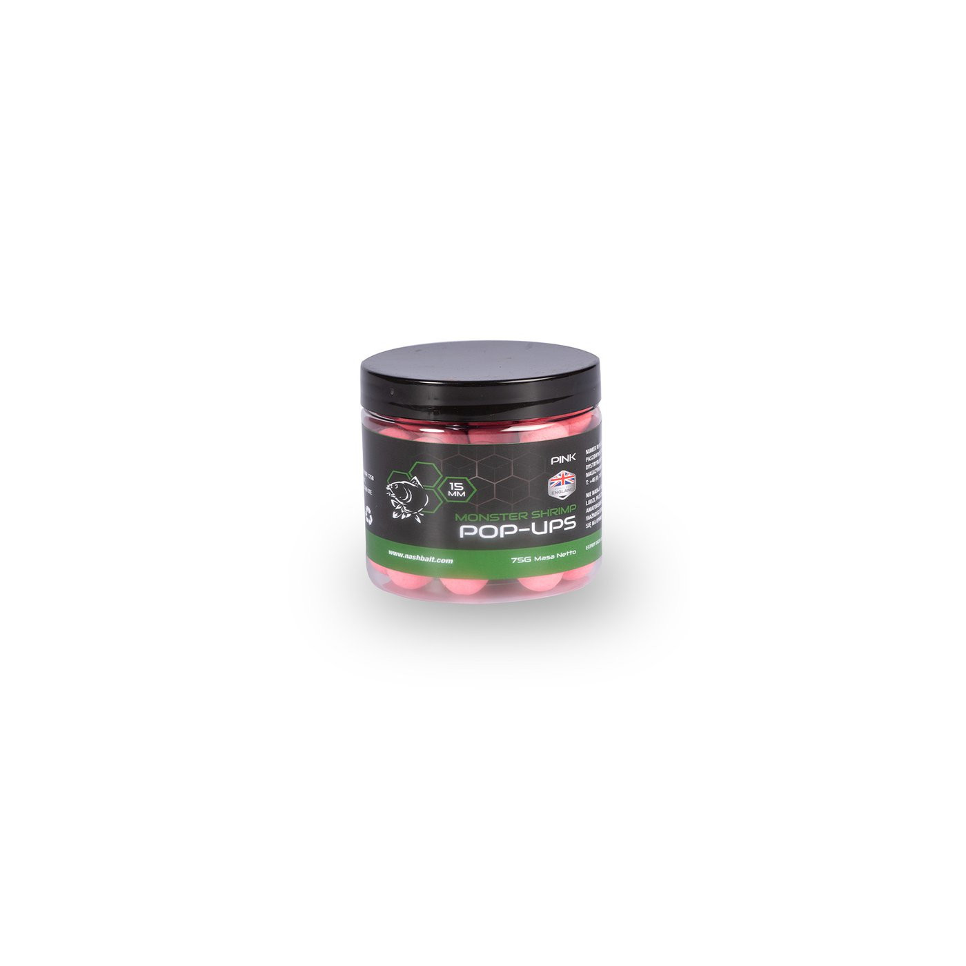 Pop Ups Nash Monster Shrimp 20mm 75g Pink - Centrum wędkarskie - Sklep wędkarski Jarofishing
