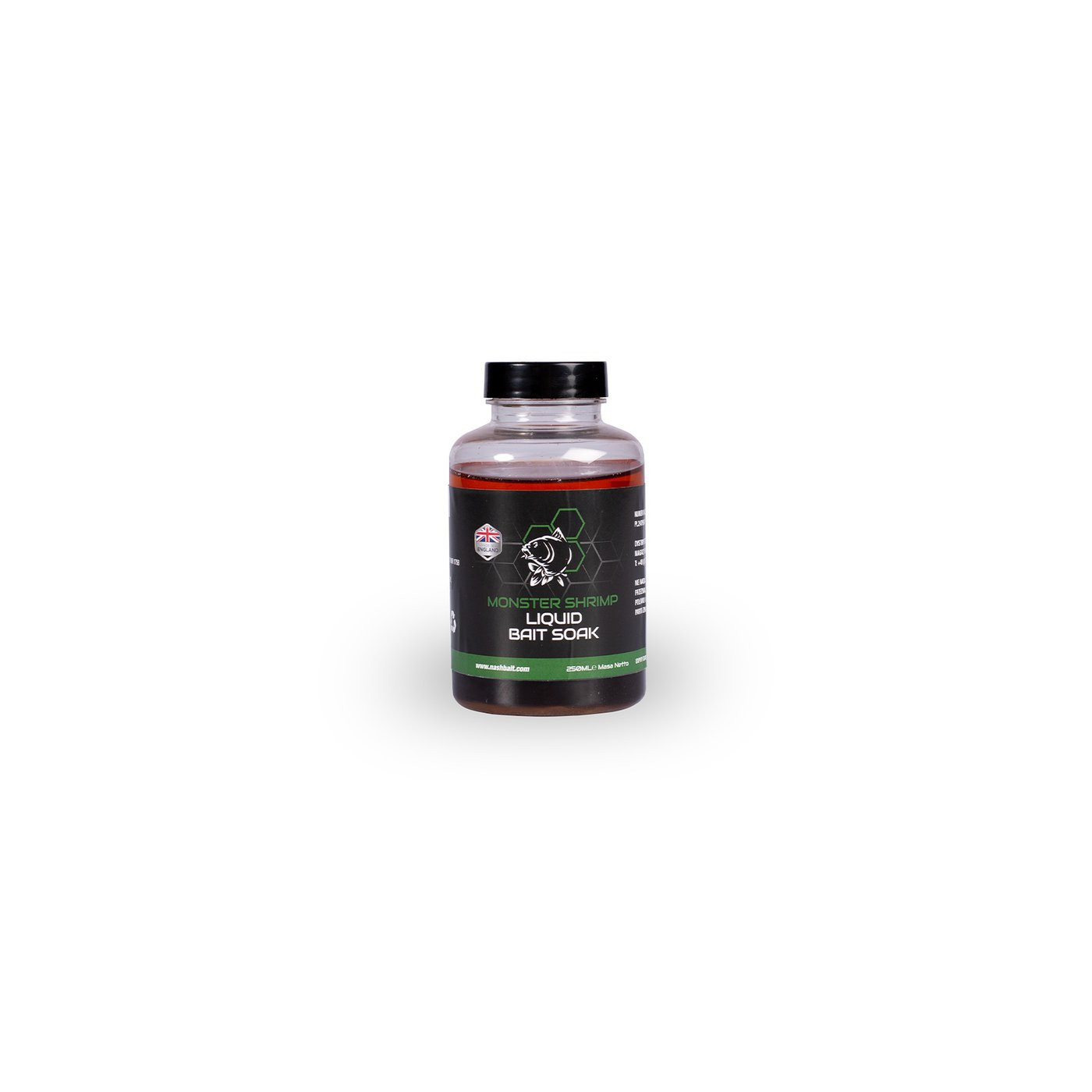 Liquid Nash Monster Shrimp Bait Soak 250ml - Centrum wędkarskie - Sklep wędkarski Jarofishing