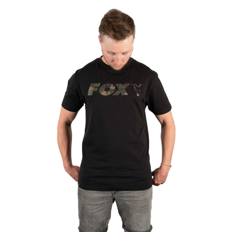 Koszulka Fox Black/Camo Chest Print T-Shirt Roz.S - Centrum wędkarskie - Sklep wędkarski Jarofishing Koszulka Fox Black/Camo Chest Print T-Shirt Roz.S - Centrum wędkarskie - Sklep wędkarski Jarofishing