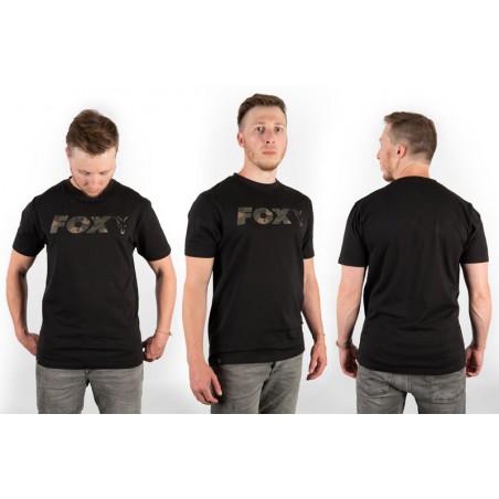 Koszulka Fox Black/Camo Chest Print T-Shirt Roz.XXXL