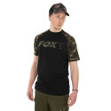Koszulka Fox Raglan T-Shirt Black/Camo Roz.S - Centrum wędkarskie - Sklep wędkarski Jarofishing