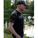 Koszulka Fox Raglan T-Shirt Black/Camo Roz.S - Centrum wędkarskie - Sklep wędkarski Jarofishing
