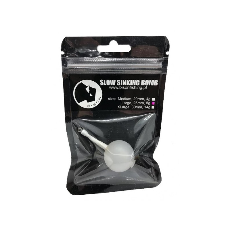 Bison Fishing Bombka Slow Sinking Bomb Medium 20mm 4g - Centrum wędkarskie - Sklep wędkarski Jarofishing Bison Fishing Bombka Slow Sinking Bomb Medium 20mm 4g - Centrum wędkarskie - Sklep wędkarski Jarofishing