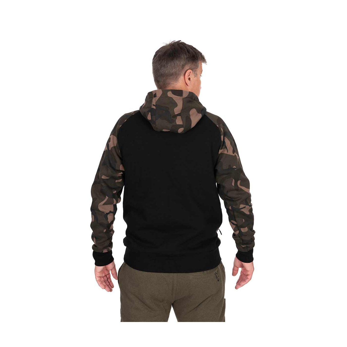 Bluza Fox Premium 310 Hoodie - Black/Camo Roz L - Centrum wędkarskie - Sklep wędkarski Jarofishing