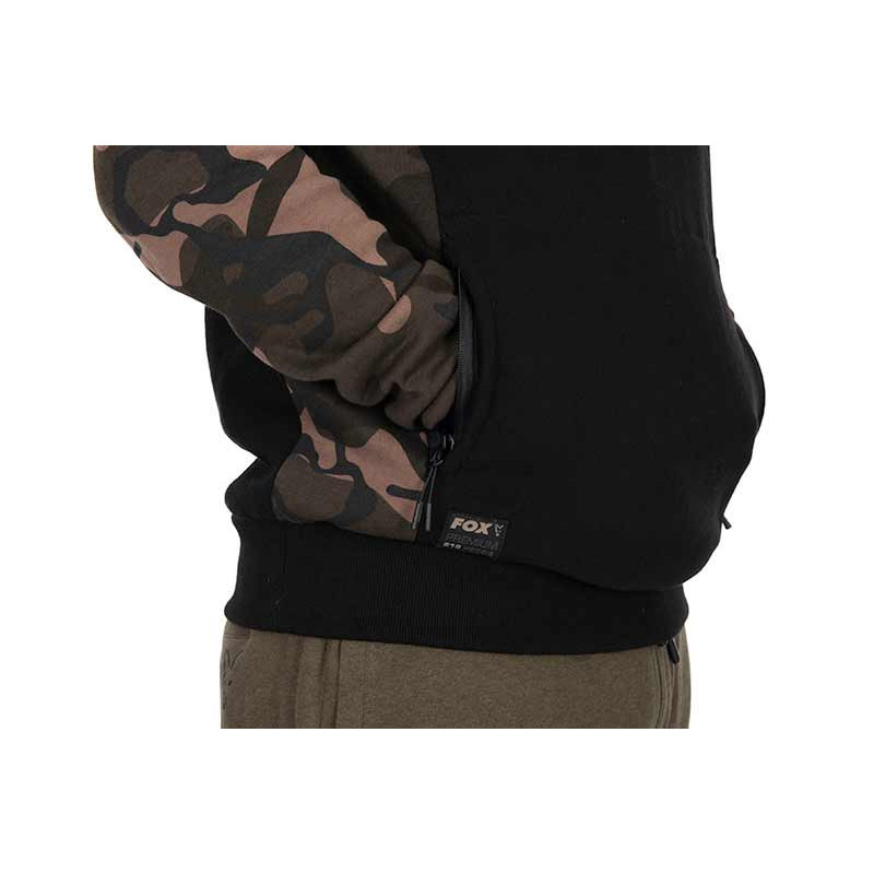 Bluza Fox Premium 310 Hoodie - Black/Camo Roz XXL - Centrum wędkarskie - Sklep wędkarski Jarofishing