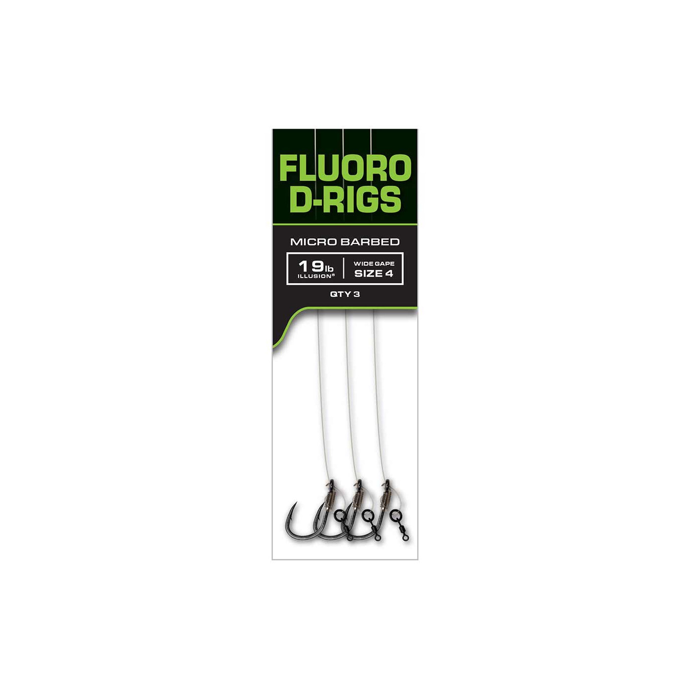 FOX HAKI EDGES™ Illusion Fluoro D Rigs X3 SZT ROZ 6 - Centrum wędkarskie - Sklep wędkarski Jarofishing