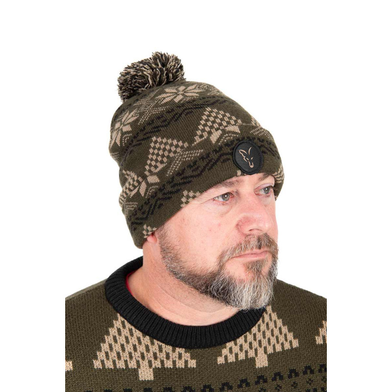 Czapka Fox Festive Bobble Hat - Centrum wędkarskie - Sklep wędkarski Jarofishing