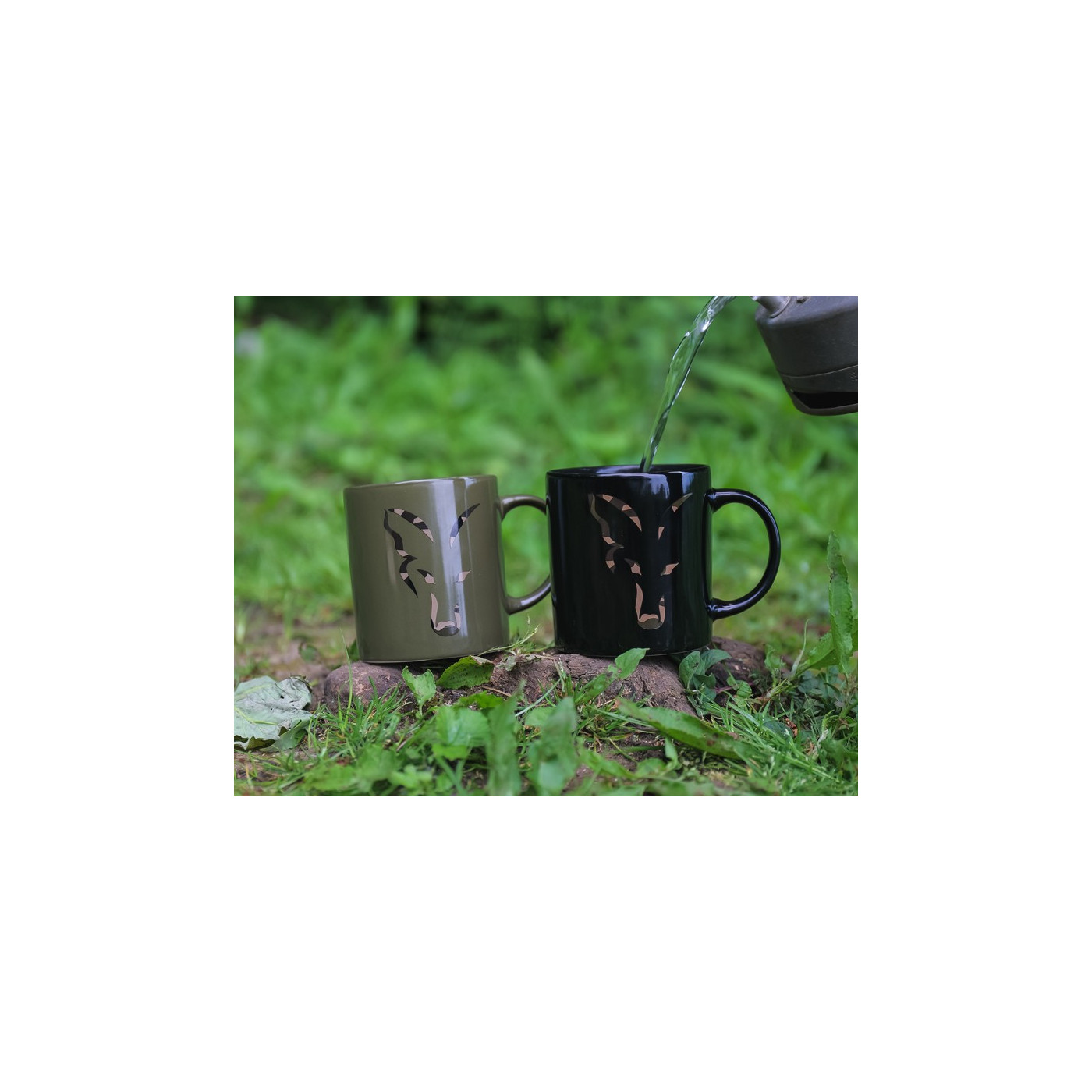 Kubek Fox Green and Camo Head Ceramic Mug - Centrum wędkarskie - Sklep wędkarski Jarofishing