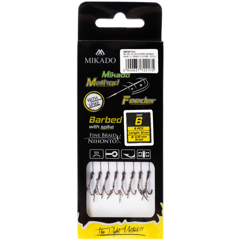 Haczyki z przyponem Mikado Method Feeder Chinu roz. 12 z igłą na plecionce - Centrum wędkarskie - Sklep wędkarski Jarofishing Haczyki z przyponem Mikado Method Feeder Chinu roz. 12 z igłą na plecionce - Centrum wędkarskie - Sklep wędkarski Jarofishing