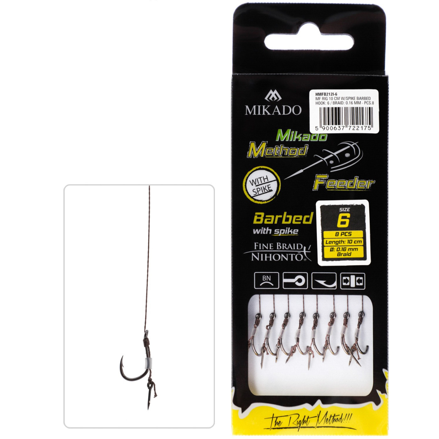 Haczyki z przyponem Mikado Method Feeder Chinu roz. 12 z igłą na plecionce - Centrum wędkarskie - Sklep wędkarski Jarofishing Haczyki z przyponem Mikado Method Feeder Chinu roz. 12 z igłą na plecionce - Centrum wędkarskie - Sklep wędkarski Jarofishing