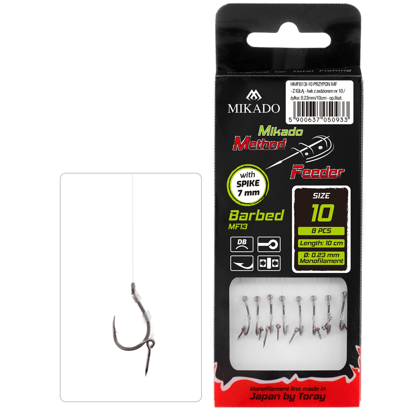 Haczyki z przyponem Mikado Method Feeder MF13 roz. 8 z igłą na żyłce - Centrum wędkarskie - Sklep wędkarski Jarofishing Haczyki z przyponem Mikado Method Feeder MF13 roz. 8 z igłą na żyłce - Centrum wędkarskie - Sklep wędkarski Jarofishing