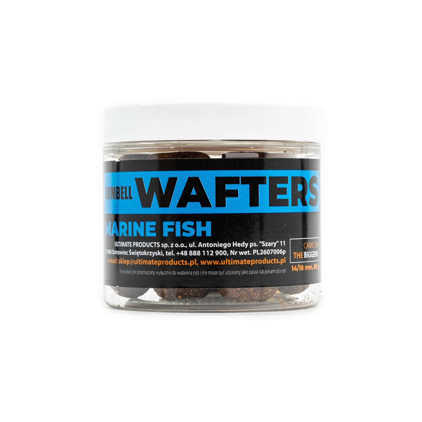 Dumbell Wafters Ultimate Products Marine Fish Roz.14/18mm - Centrum wędkarskie - Sklep wędkarski Jarofishing