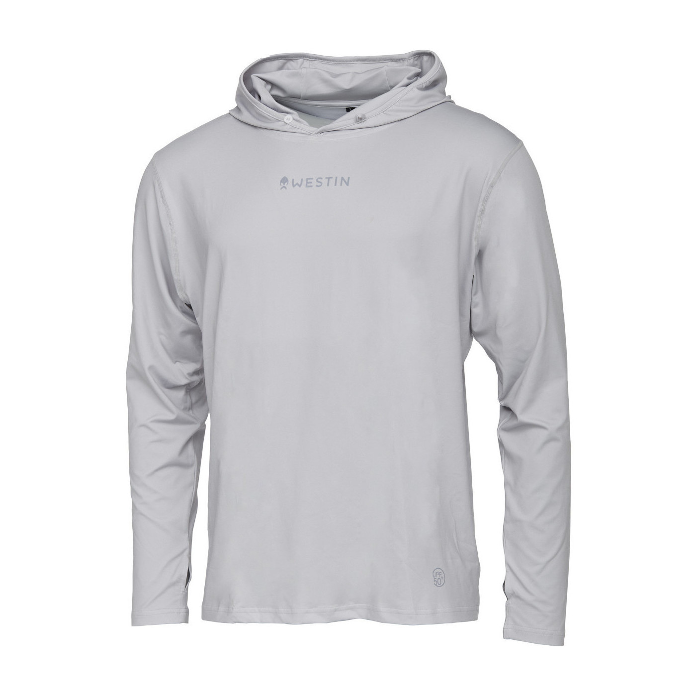 Bluza Westin Ledge UPF Hoodie Mist Grey - roz. XXXL - Centrum wędkarskie - Sklep wędkarski Jarofishing