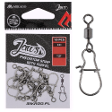 Agrafki z krętlikiem Mikado Jaws Predator Snap with Swivel - roz. XXL - Centrum wędkarskie - Sklep wędkarski Jarofishing