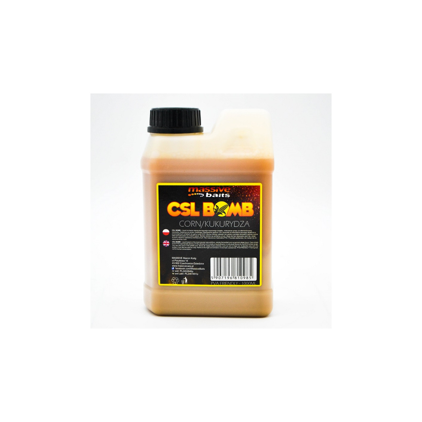 Liquid Massive Baits CSL BOMB Corn 1L - Centrum wędkarskie - Sklep wędkarski Jarofishing Liquid Massive Baits CSL BOMB Corn 1L - Centrum wędkarskie - Sklep wędkarski Jarofishing