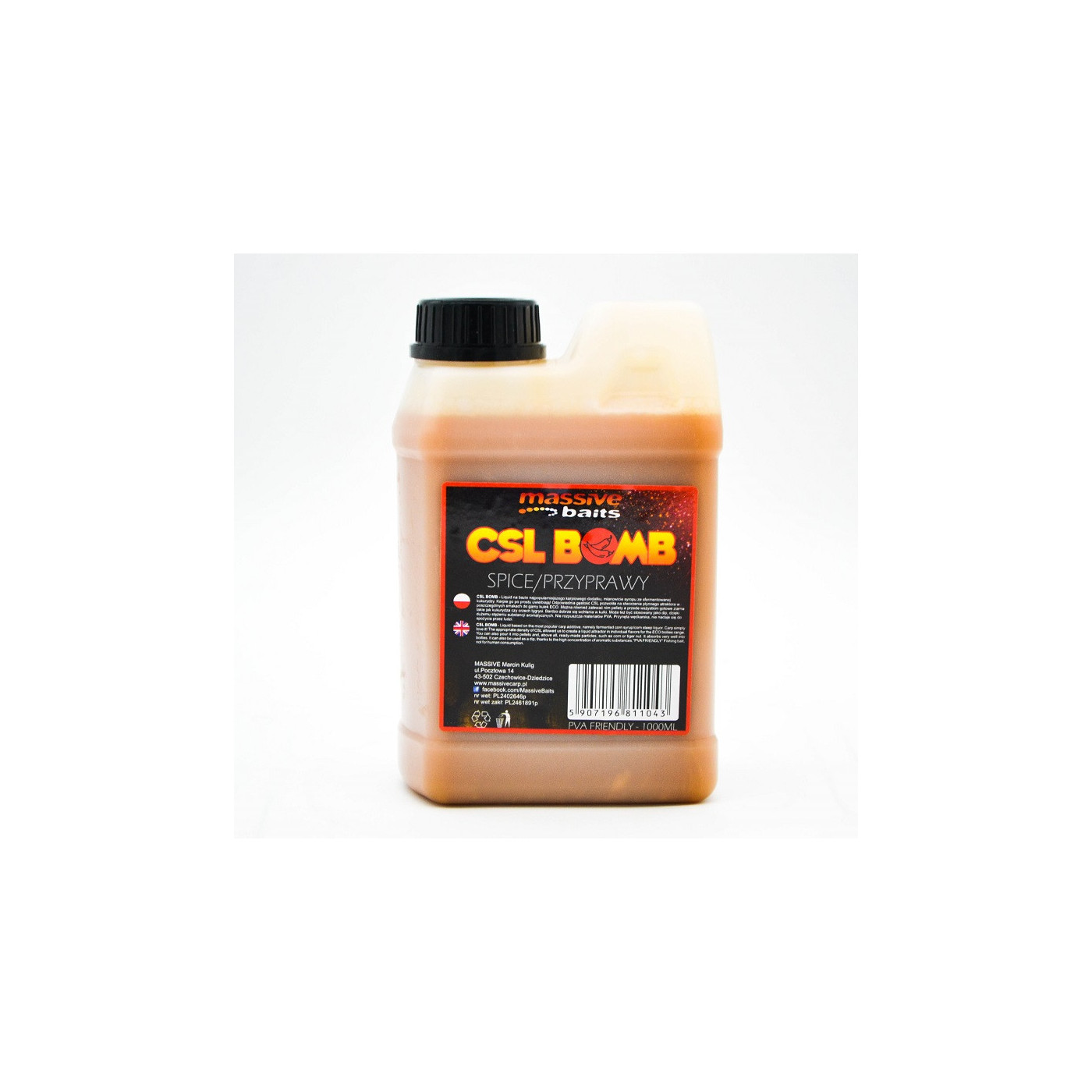 Liquid Massive Baits CSL BOMB Spice 1L - Centrum wędkarskie - Sklep wędkarski Jarofishing Liquid Massive Baits CSL BOMB Spice 1L - Centrum wędkarskie - Sklep wędkarski Jarofishing