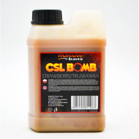 Liquid Massive Baits CSL BOMB Strawberry 1L