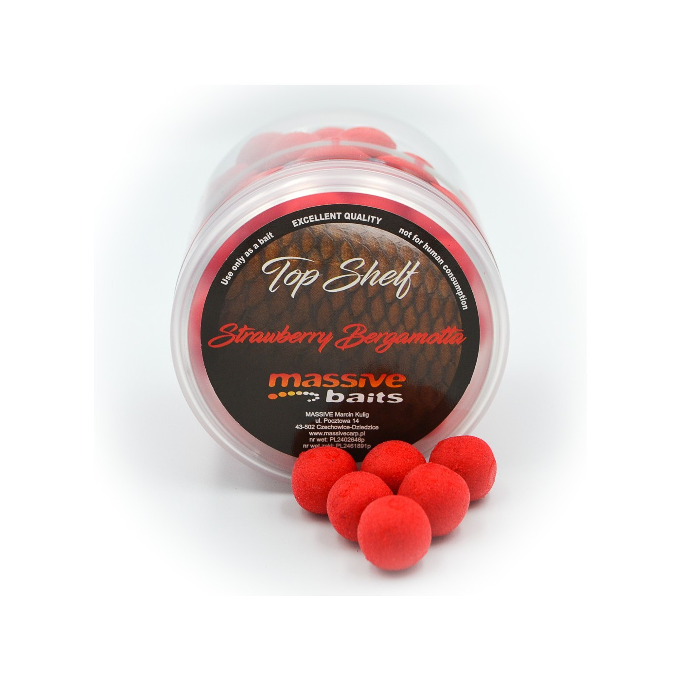 Kulki Pop-Up Massive Baits Strawberry Bergamotta Roz.18mm - Centrum wędkarskie - Sklep wędkarski Jarofishing Kulki Pop-Up Massive Baits Strawberry Bergamotta Roz.18mm - Centrum wędkarskie - Sklep wędkarski Jarofishing