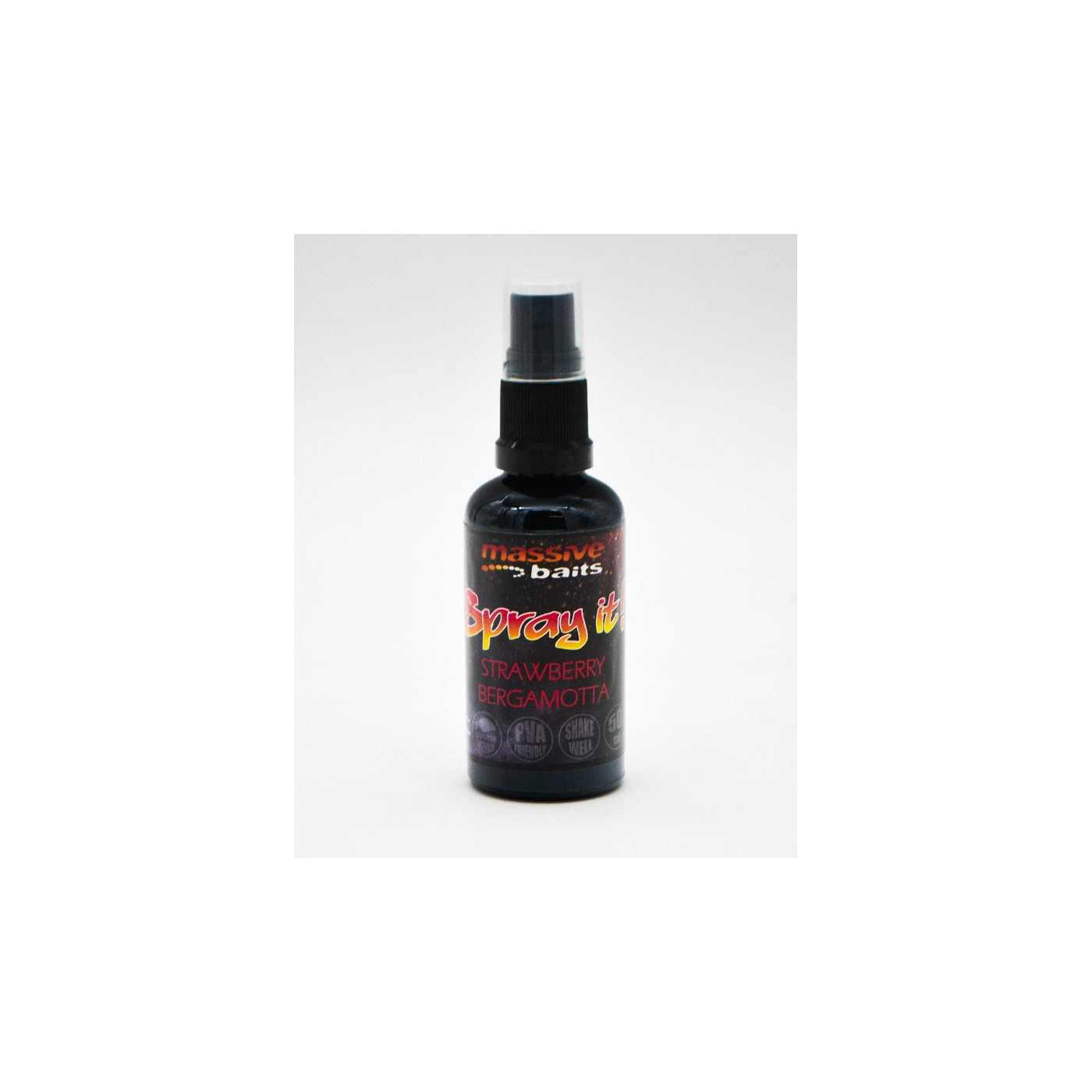 Spray Massive Baits SPRAY-IT Strawberry Bergamotta 50ml - Centrum wędkarskie - Sklep wędkarski Jarofishing