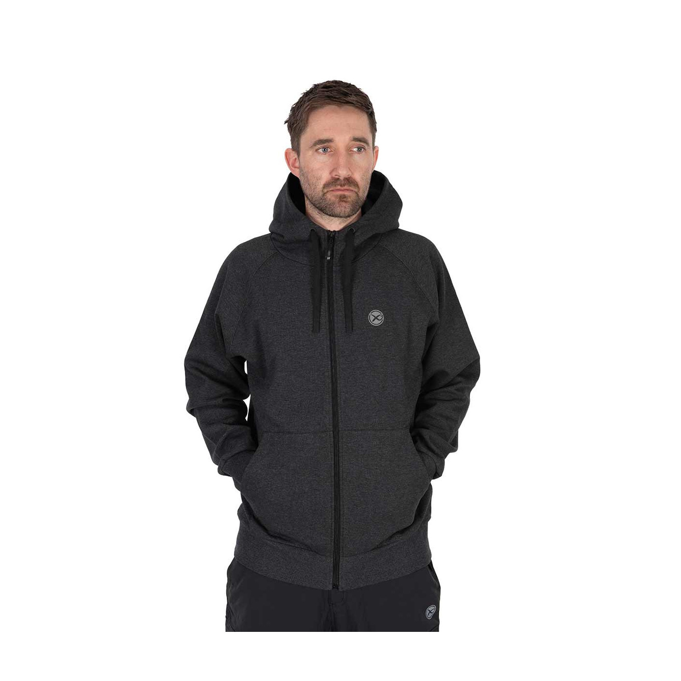 Bluza Matrix Matrix Zipped Hoody – Charcoal Marl - roz. XXXL - Centrum wędkarskie - Sklep wędkarski Jarofishing