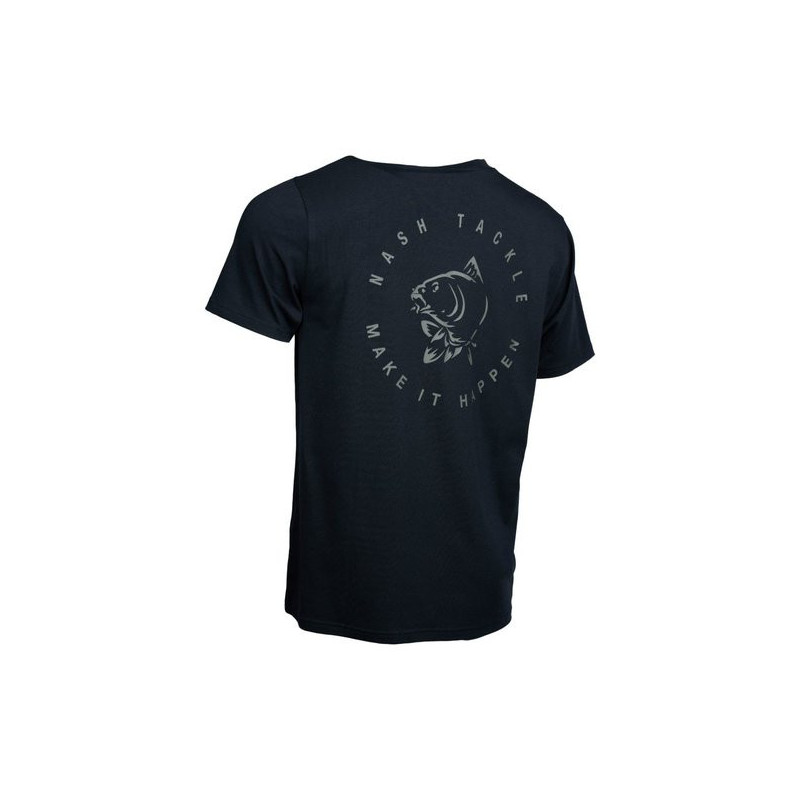 Koszulka Nash Make It Happen Carp Logo T Shirt BLACK Roz.XXL - Centrum wędkarskie - Sklep wędkarski Jarofishing