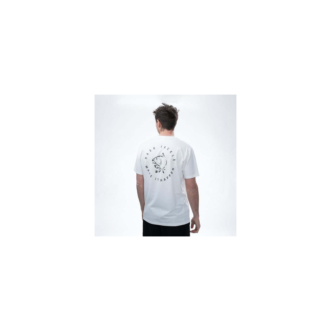 Koszulka Nash Make It Happen Carp Logo T Shirt ECRU Roz.M - Centrum wędkarskie - Sklep wędkarski Jarofishing