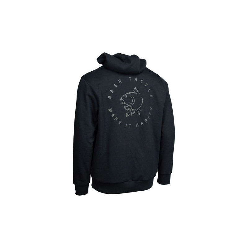 Bluza Nash Make It Happen Carp Logo Hoody - Blackl Roz.L - Centrum wędkarskie - Sklep wędkarski Jarofishing