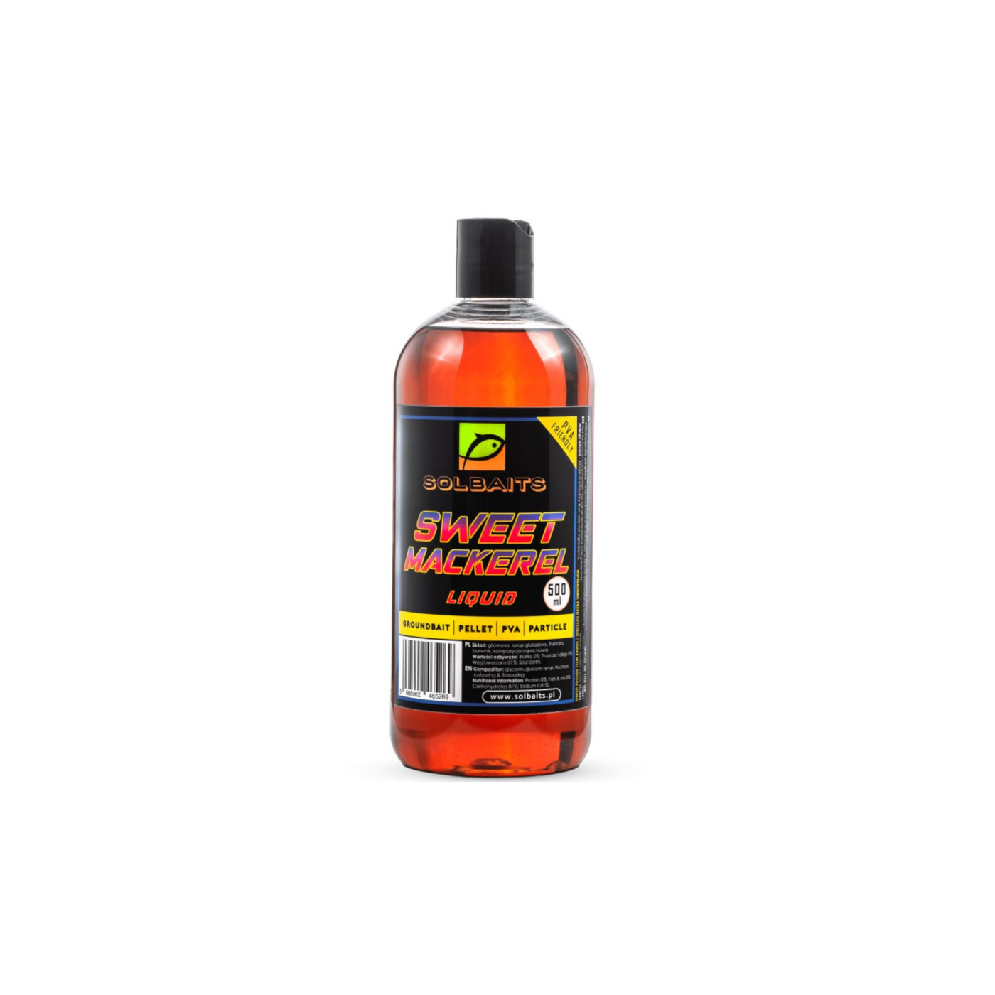 Liquid Solbaits Sweet Mackerel 500ml - Centrum wędkarskie - Sklep wędkarski Jarofishing