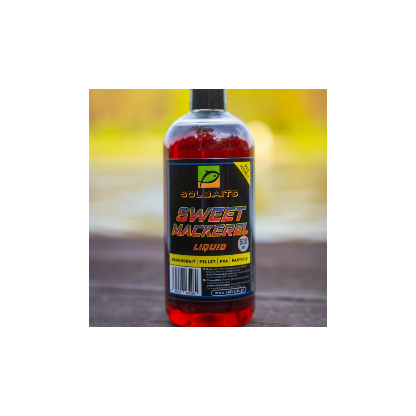 Liquid Solbaits Sweet Mackerel 500ml - Centrum wędkarskie - Sklep wędkarski Jarofishing