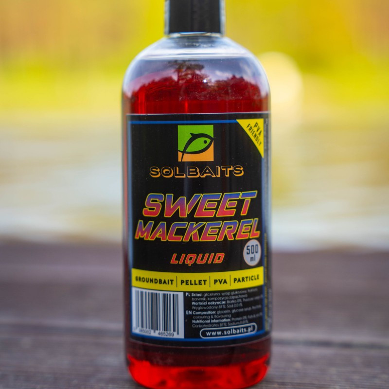 Liquid Solbaits Sweet Mackerel 500ml - Centrum wędkarskie - Sklep wędkarski Jarofishing