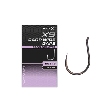 Haczyki  Matrix X9 - Carp Wide Gape  ROZ 12  10szt